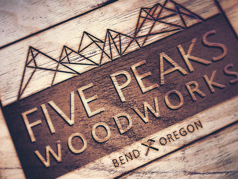 Five Peaks Woodworks Branding design
